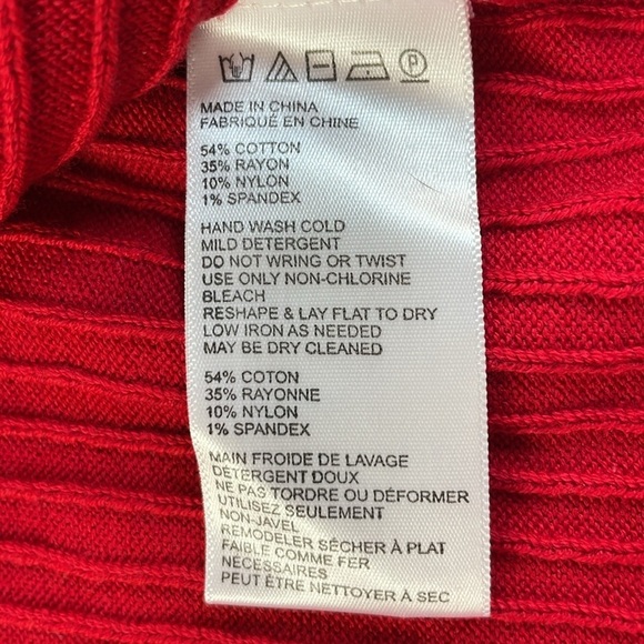 Free People Women's Red Skyline Midi Ribbed Sweater Skirt, size XS - Picture 8 of 9